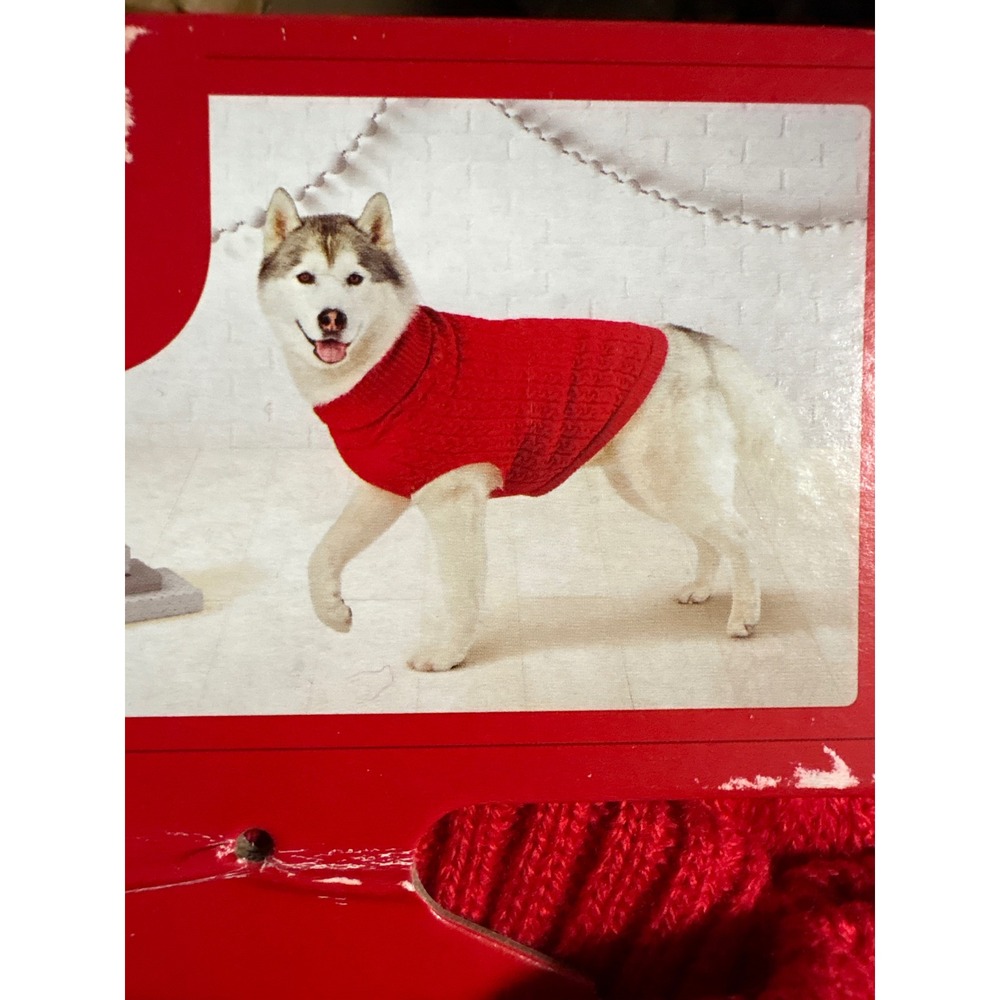 Wondershop Target Red Cable Knit Pet Dog Sweater Large Up to 80 lbs Holiday New